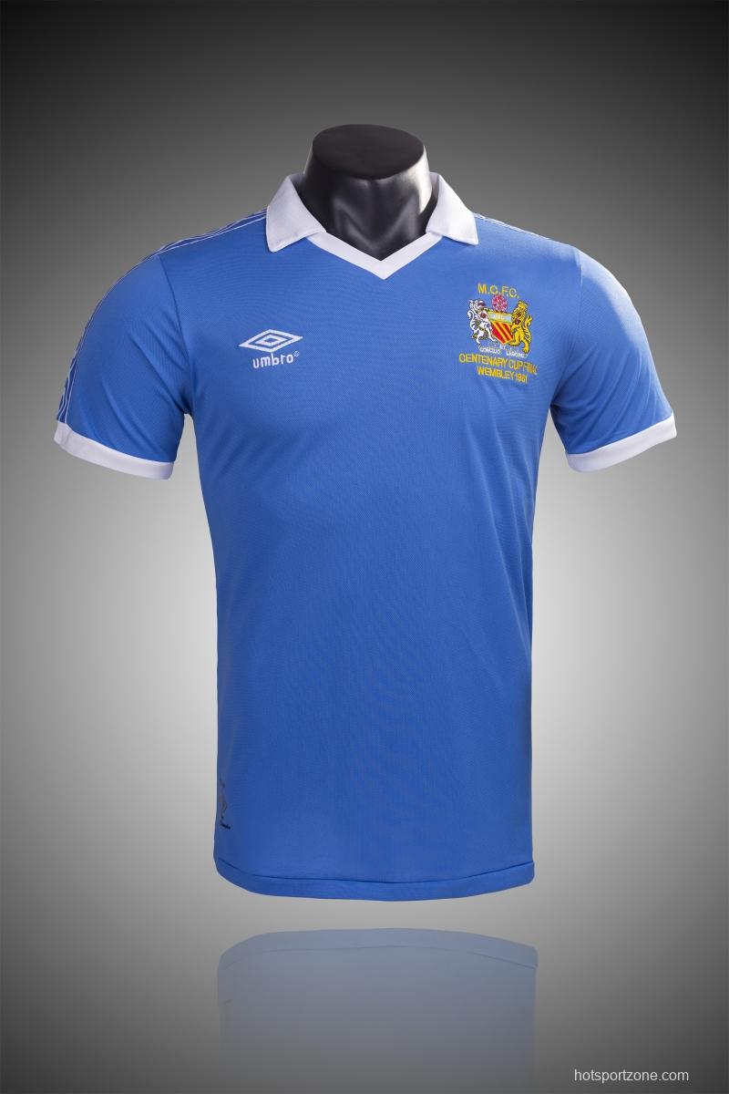 Retro 81/82 Manchester City Home Soccer Jersey