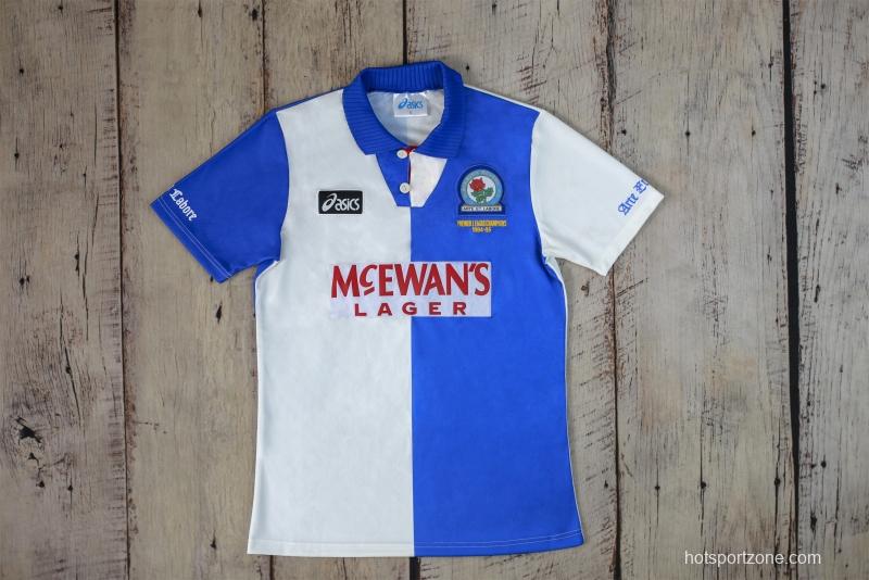Retro 94/96 Blackburn Rovers Home Soccer Jersey