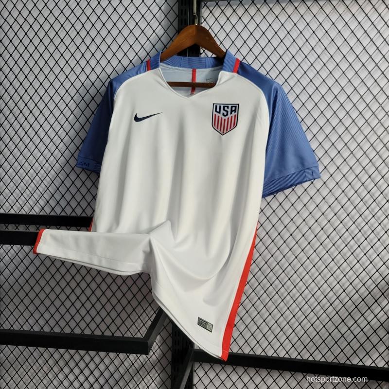 Retro 2019 USA Home Soccer Jersey