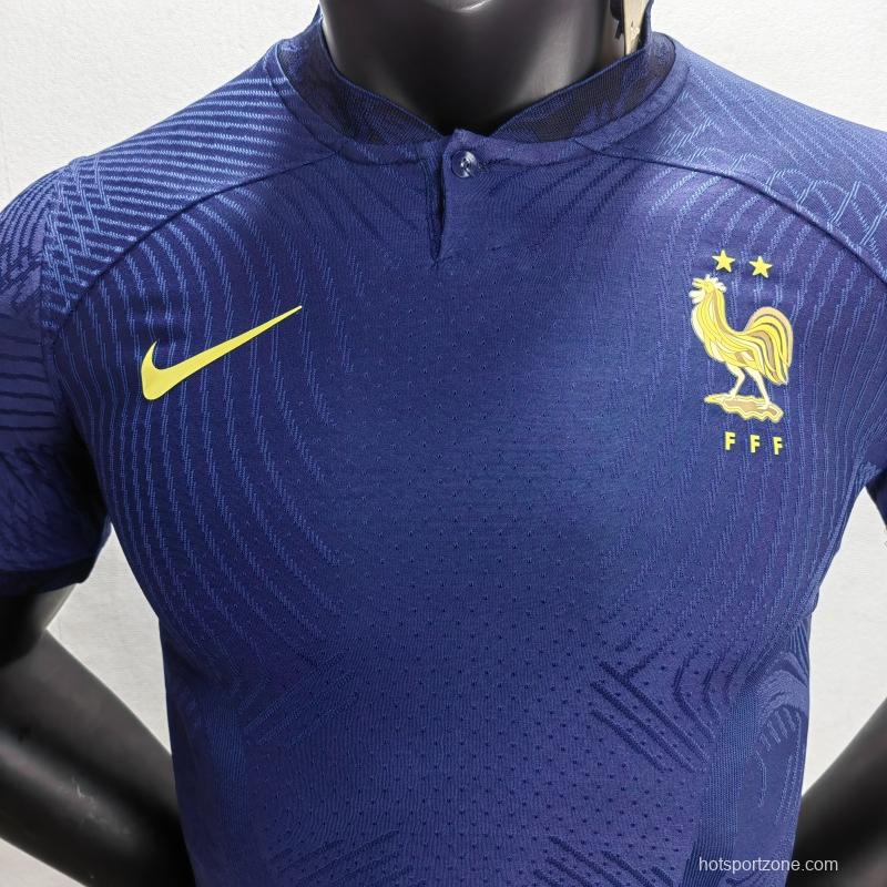 Player Version 2022 France Home Soccer Jersey