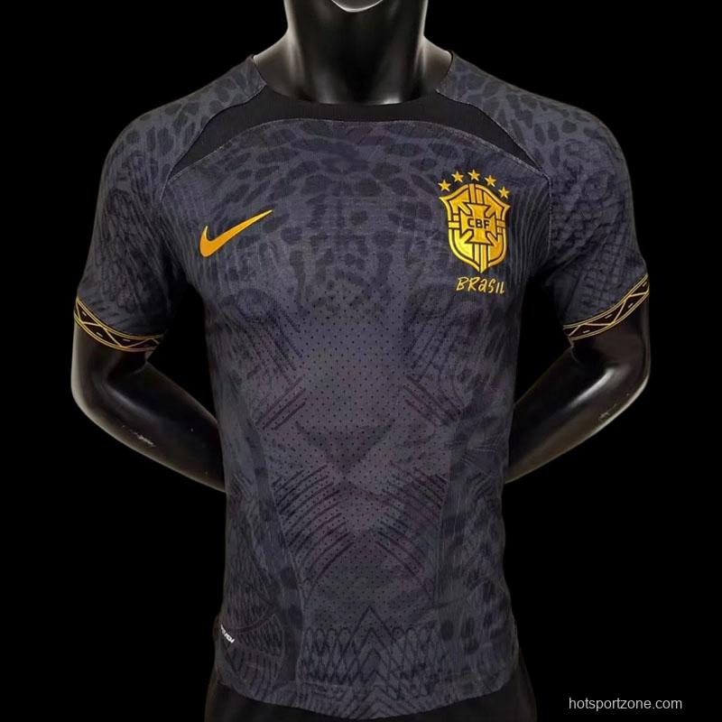 2022 Brazil Black Special Version Soccer Jersey