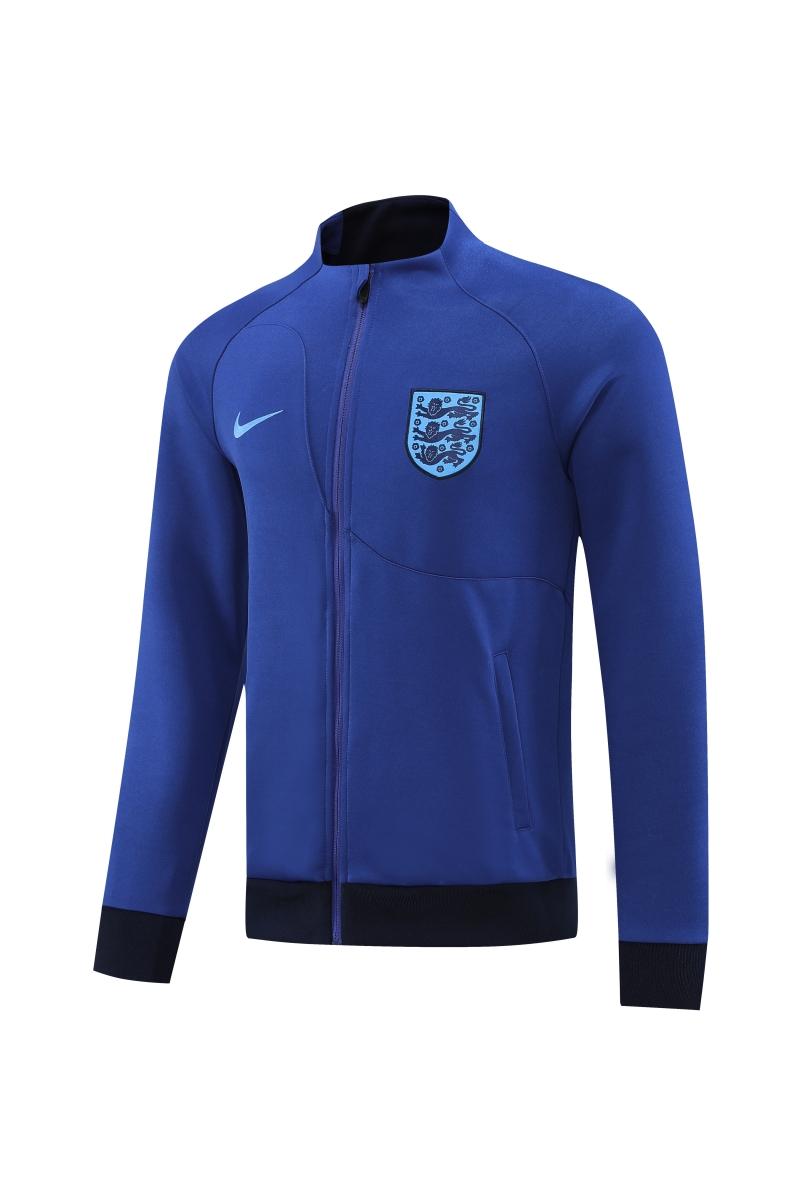 2022 England Blue Full Zipper Tracksuit