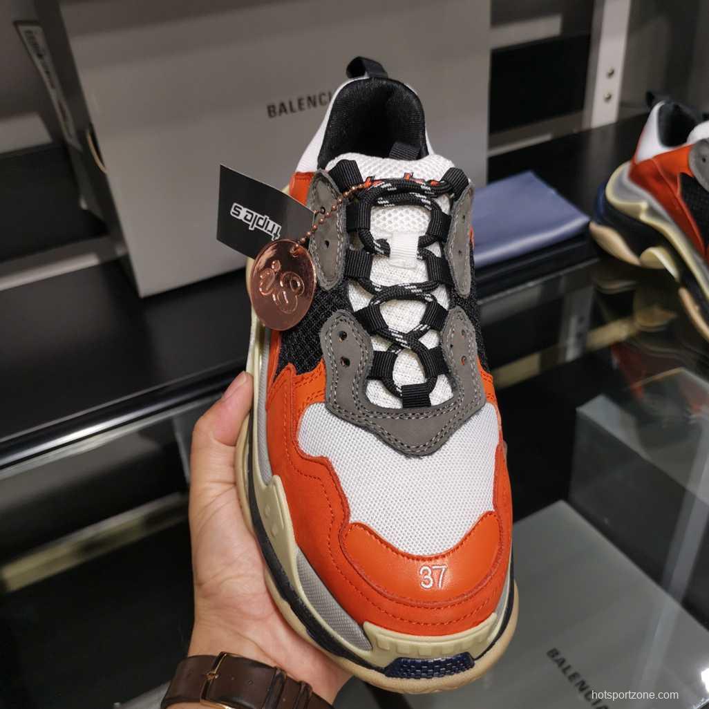 Men/Women Balenciaga Triple S Sneaker Orange Item Ab5580330