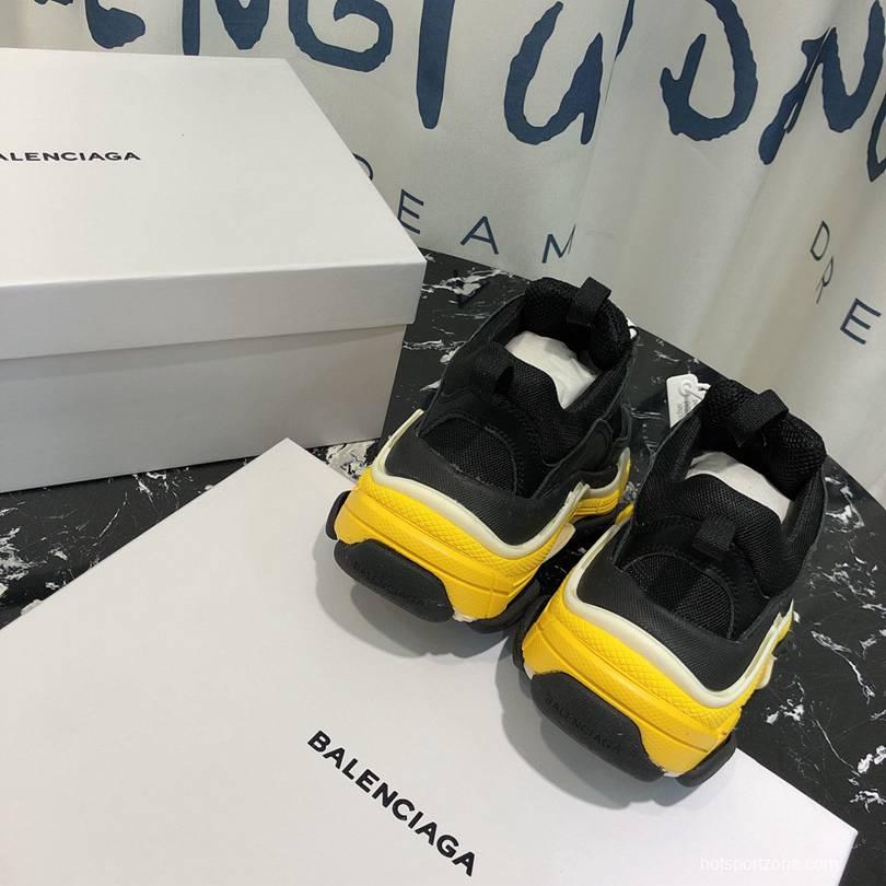 Men/Women Balenciaga Triple S Sneaker Black/Yellow