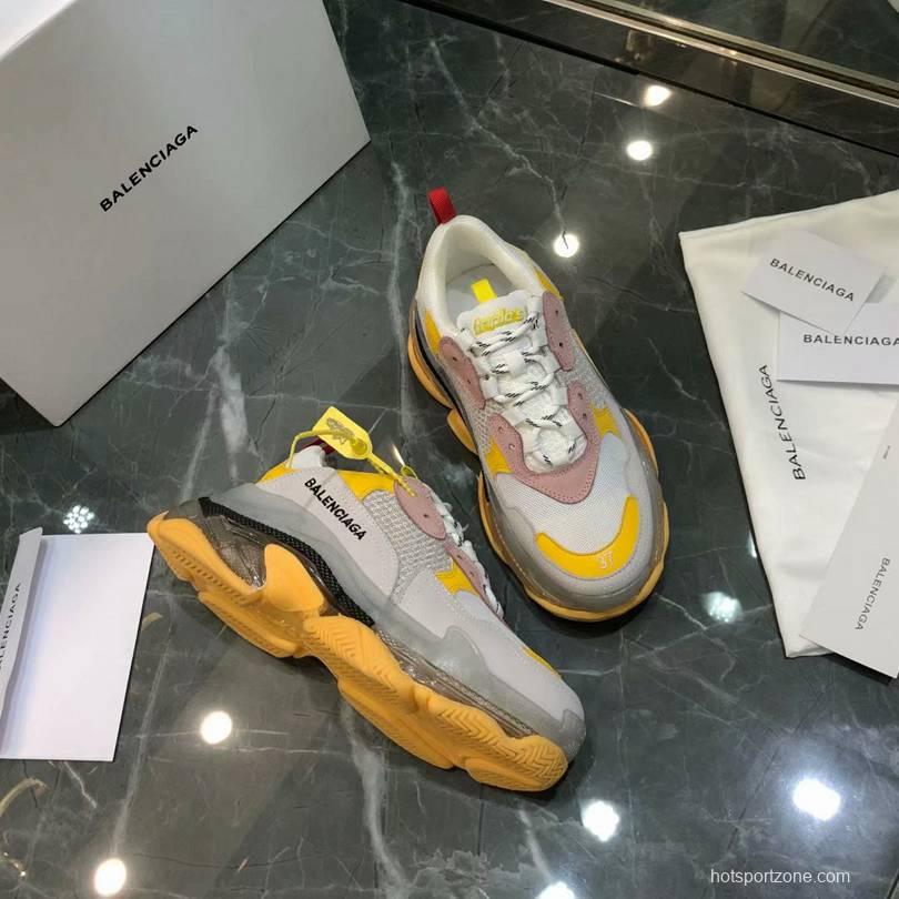 Men/Women Balenciaga Triple S  Sneaker Pink/Grey