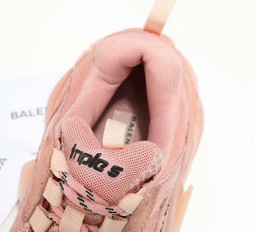 Men/Women Balenciaga Triple S Clear Sole Pink Sneaker Item 6380380