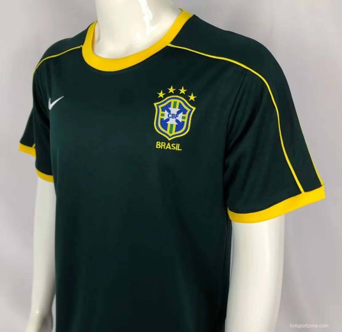 Retro 1998 Brazil Green Goalkeeper Jersey