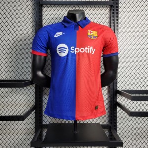 Player Version 23-24 Barcelona Red Blue Classic Jersey