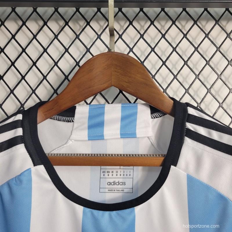 3-Stars Women 2023 Argentina Home Jersey