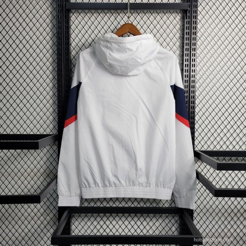 23-24 PSG White Windbreaker