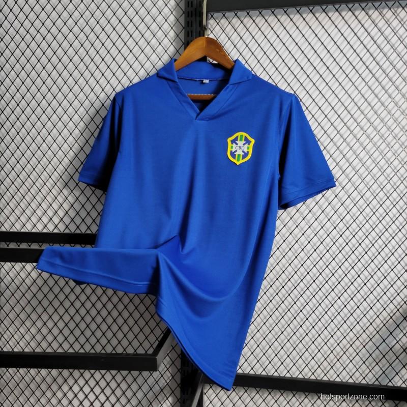 Retro 57-62 Brazil Away Blue Jersey