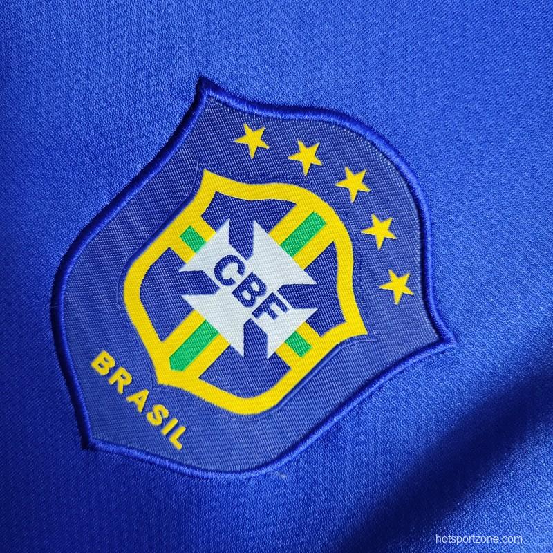 Retro 2006 Brazil Away Blue Jersey