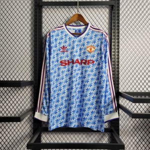 Retro Long Sleeve 90/92 Manchester United Away Jersey