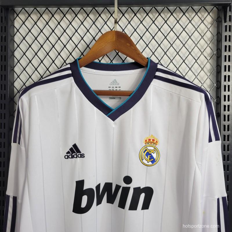 Retro Long Sleeve Retro 12/13 Real Madrid Home Jersey