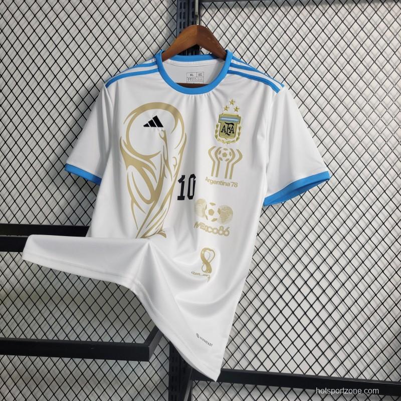 2023  Argentina World Cup White Training Jersey
