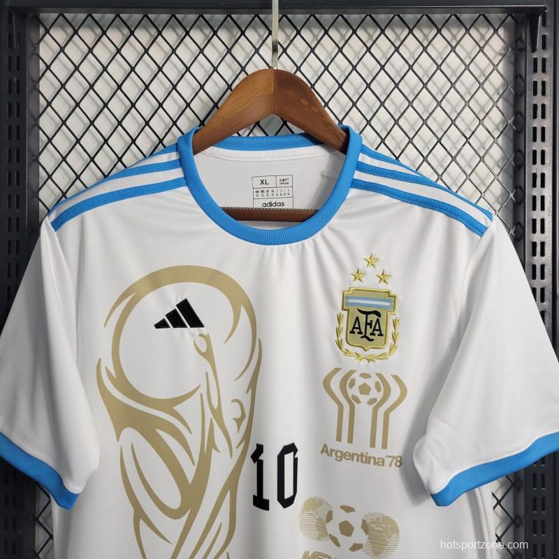 2023  Argentina World Cup White Training Jersey