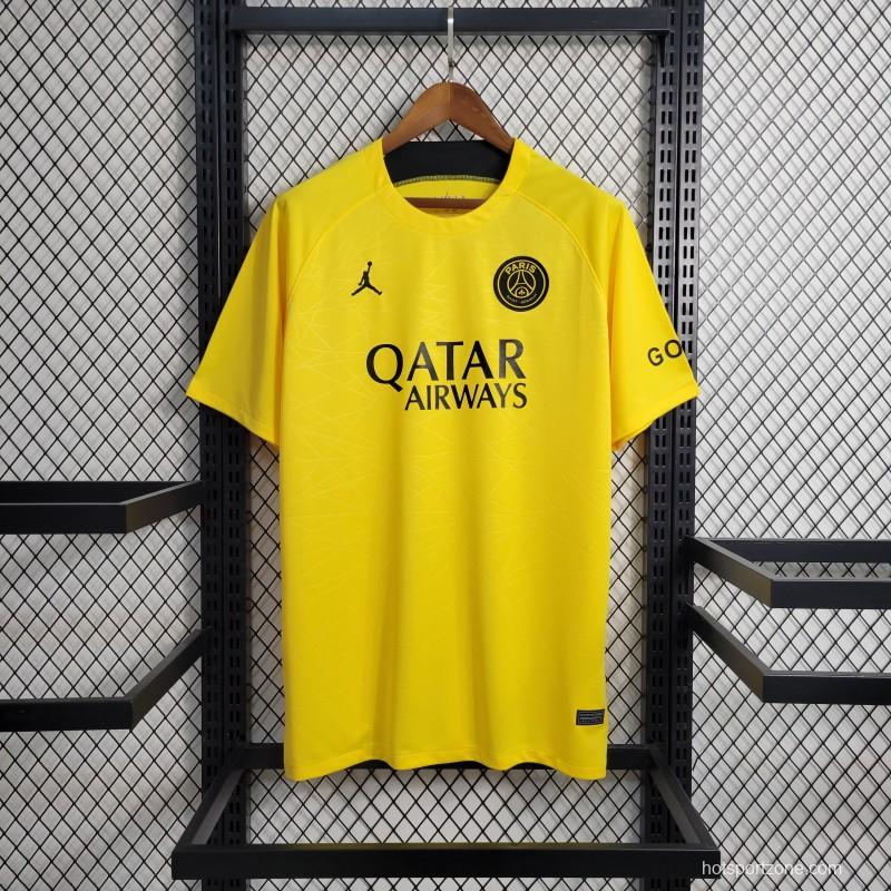 23-24 PSG Forth Pre-Match Yellow Training Jersey