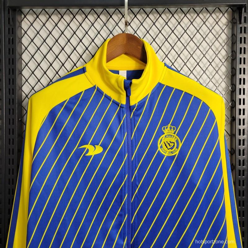 23-24 Al-Nassr FC Blue Full Zipper Jacket