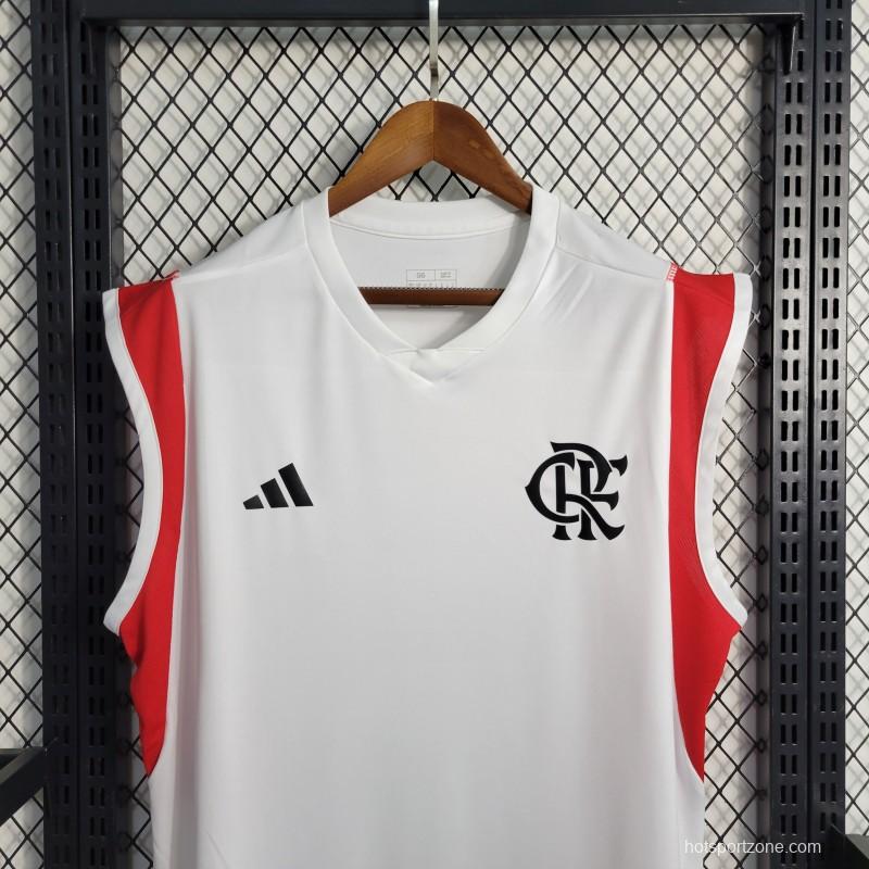 23-24 Flamengo Training Jersey White Tank Top