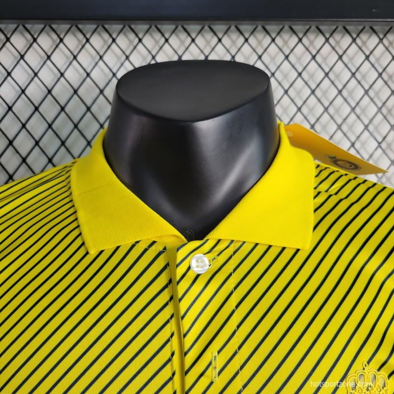 23-24 Al Nassr Yellow Navy POLO Jersey