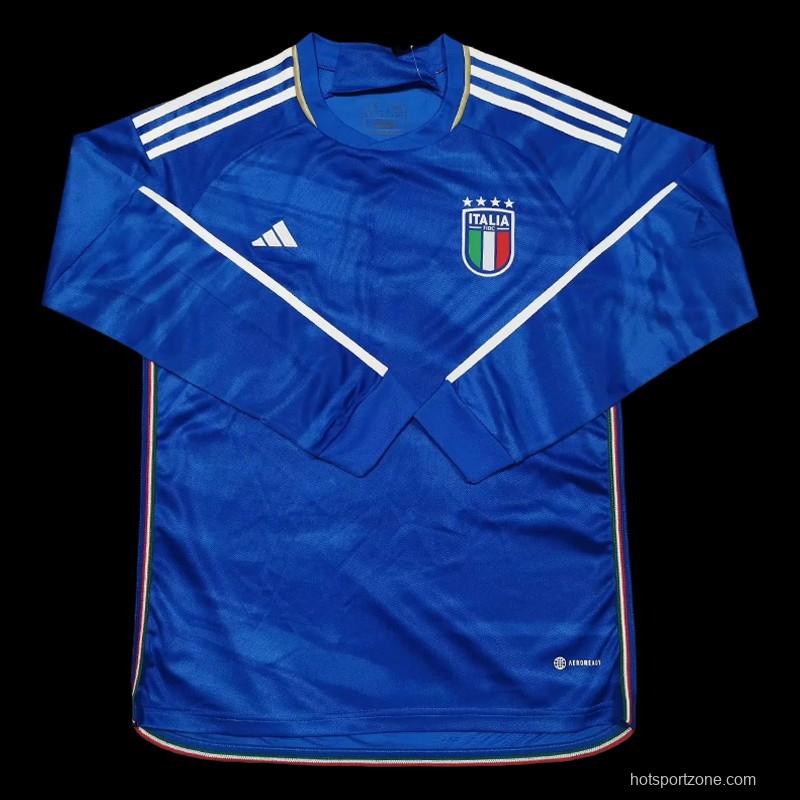 2023 Italy Home Long Sleeve Jersey