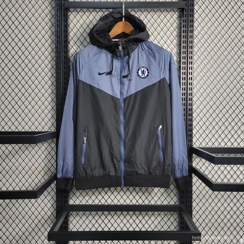 23-24 Chelsea Black Windbreaker
