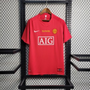 Retro 07-08 Manchester United Champions League Version Home Jersey