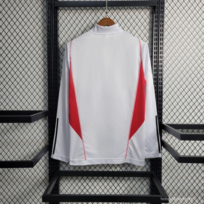 23-24 Sao Paulo White Red Full Zipper Training Jacket