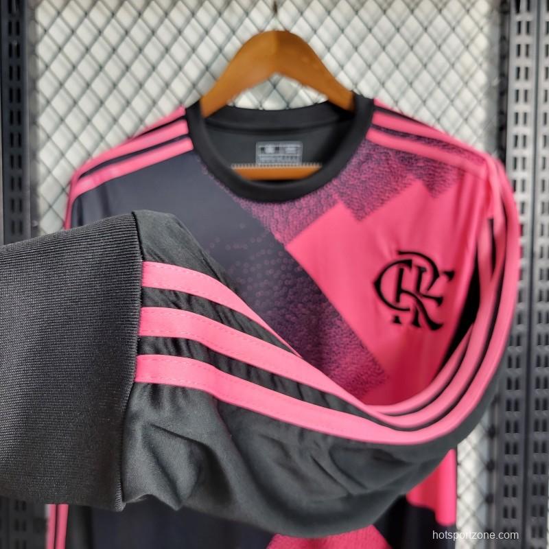 23-24 Flamengo Pink Long Sleeve Jersey