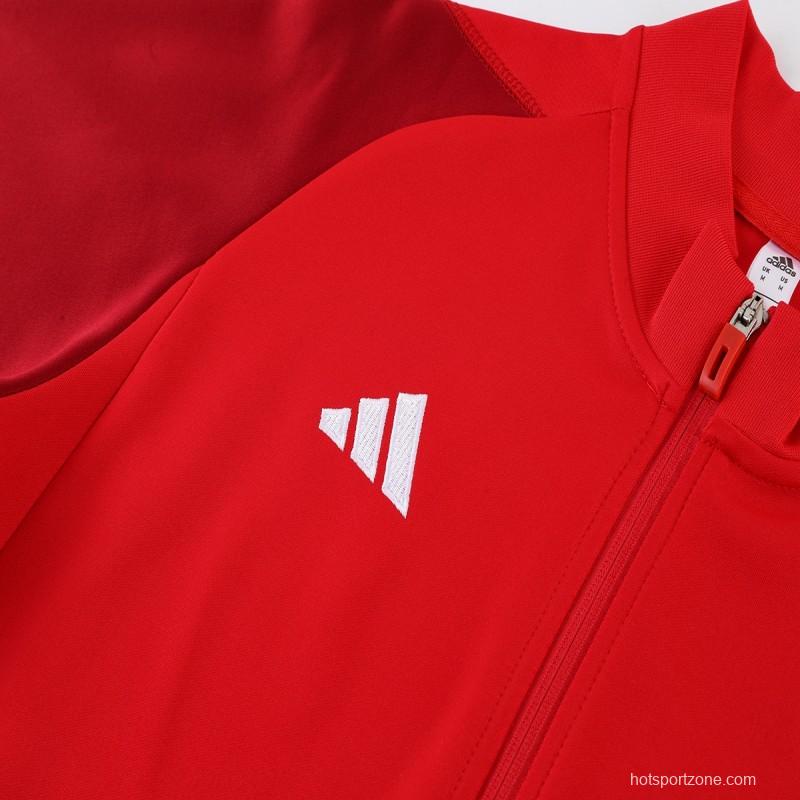 2023 Adidas Red Full Zipper Jacket +Pants