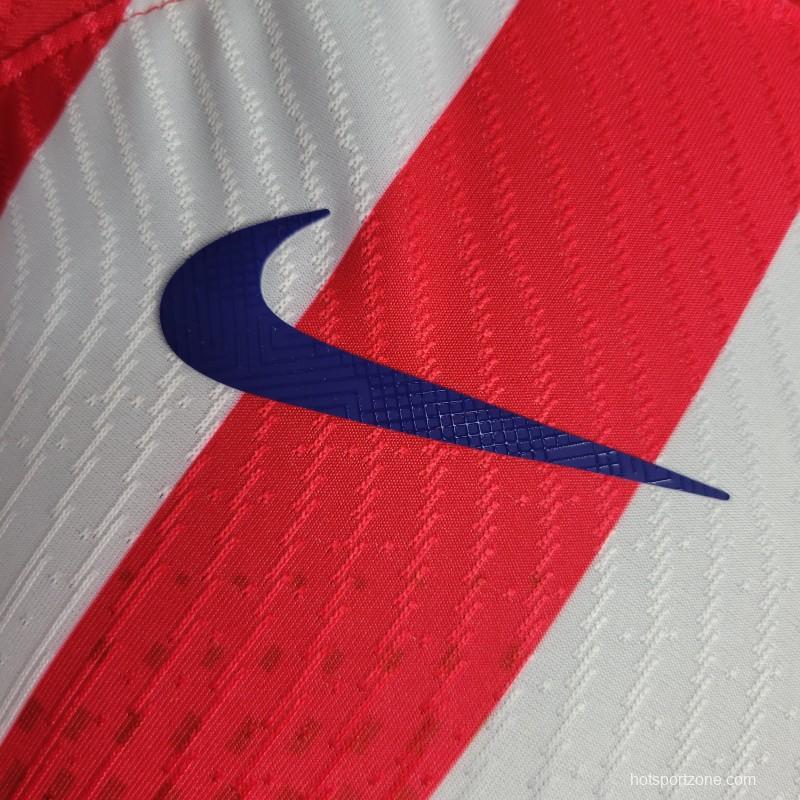 Player Version 23-24 Atletico Madrid Home Jersey