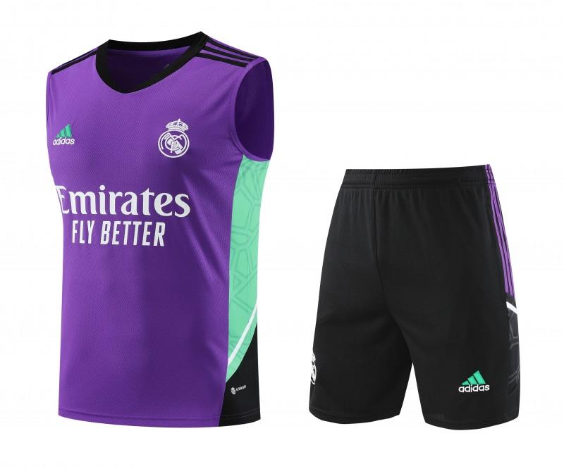 23-24 Real Madrid Purple Vest Jersey+Shorts