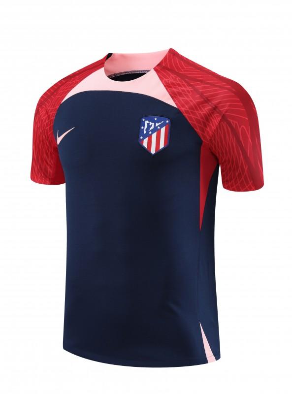 23-24 Atletico Madrid Navy Red Short Sleeve+Shorts