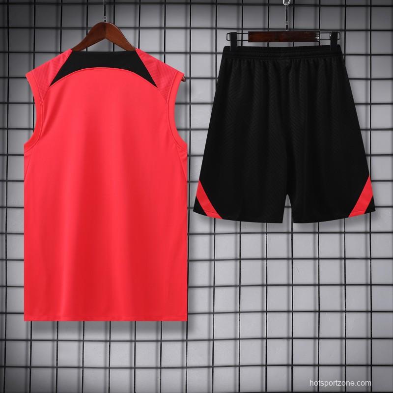 23-24 PSG Carmine Vest Jersey+Shorts