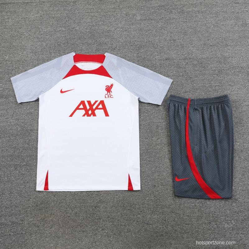 23-24 Liverpool White Grey Short Sleeve+Shorts