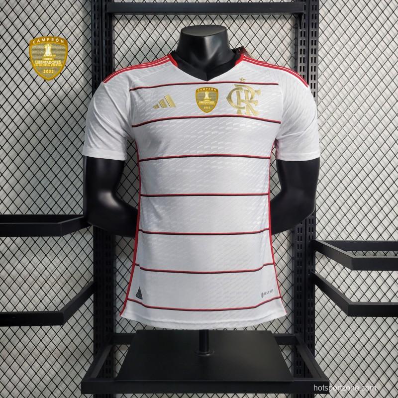 Player Version 23/24 Flamengo Away Jersey With All Sponsors+Patches