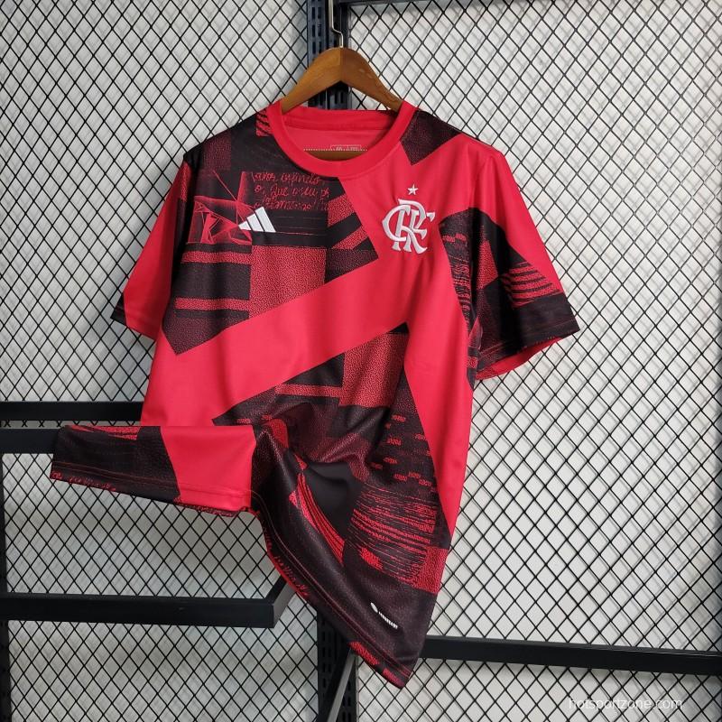 23-24 Flamengo Red Pre-Match Training Jersey