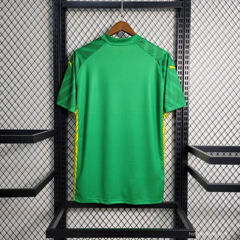 23-24 Manchester City Green Goalkeeper  Jersey