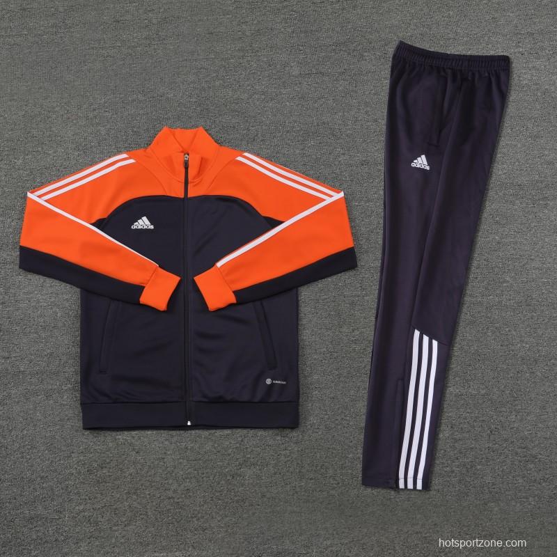 23/24 Adidas Orange/Navy Full Zipper +Pants