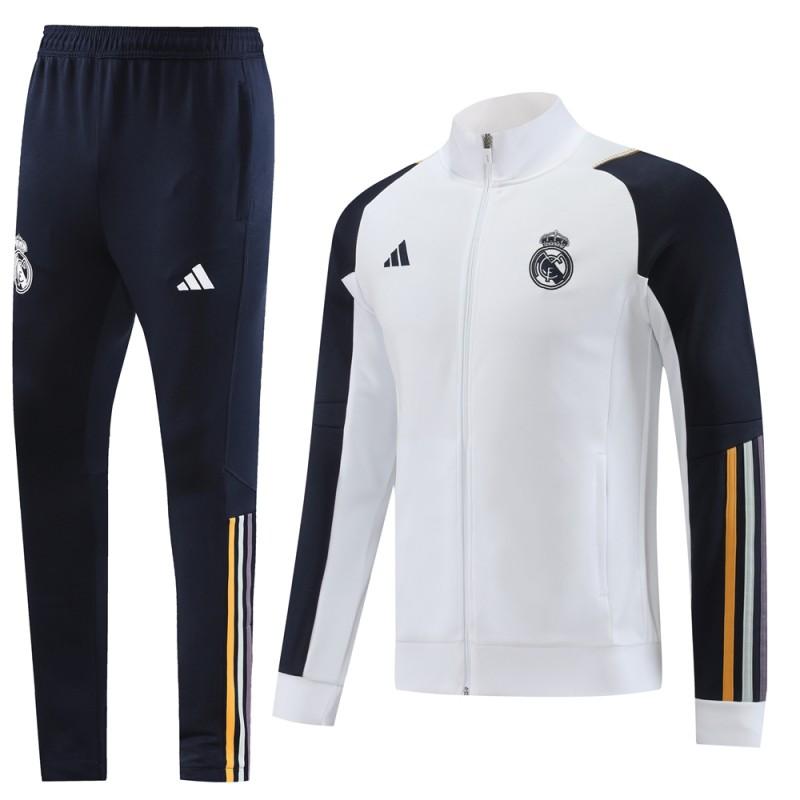 23/24 Real Madrid White/Navy Full Zipper +Pants