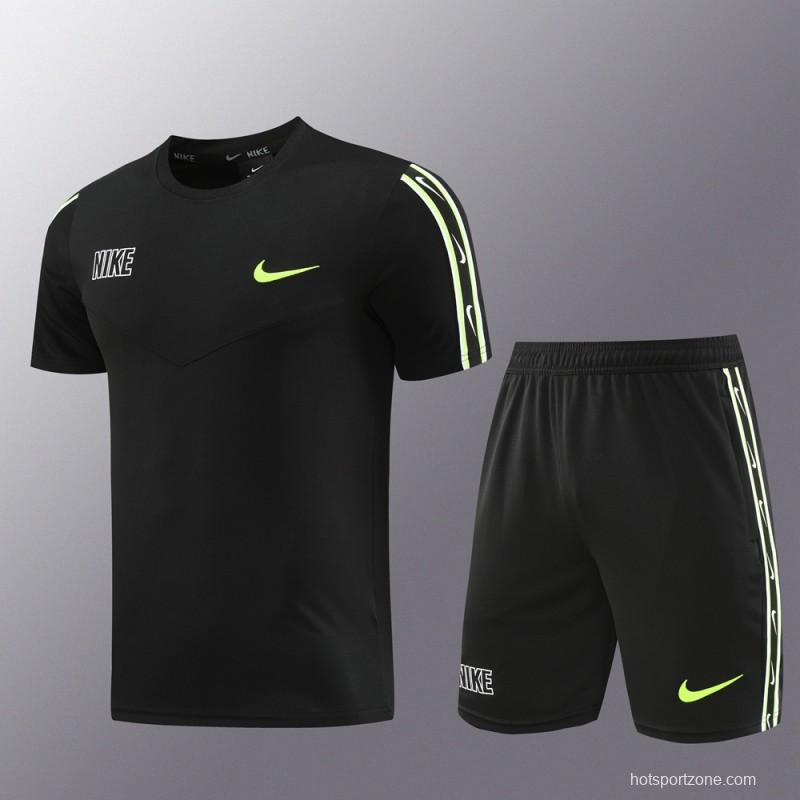 23/24 NIKE Black Short Sleeve Jersey+Pants