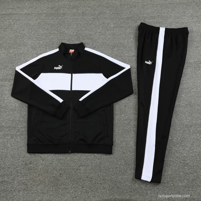 23/24 Puma Black White Full Zipper Jacket+Pants