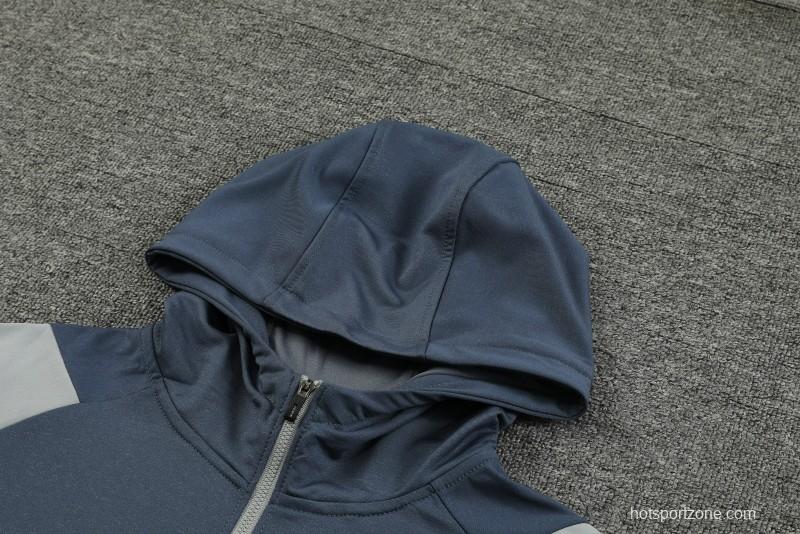 23/24 Inter Miami Grey Half Zipper Hoodie Jacket+Pants