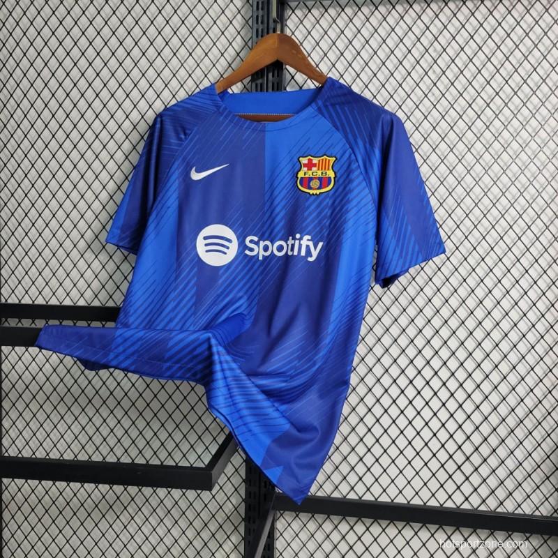 23-24 Barcelona Blue Pre-Match Training Jersey