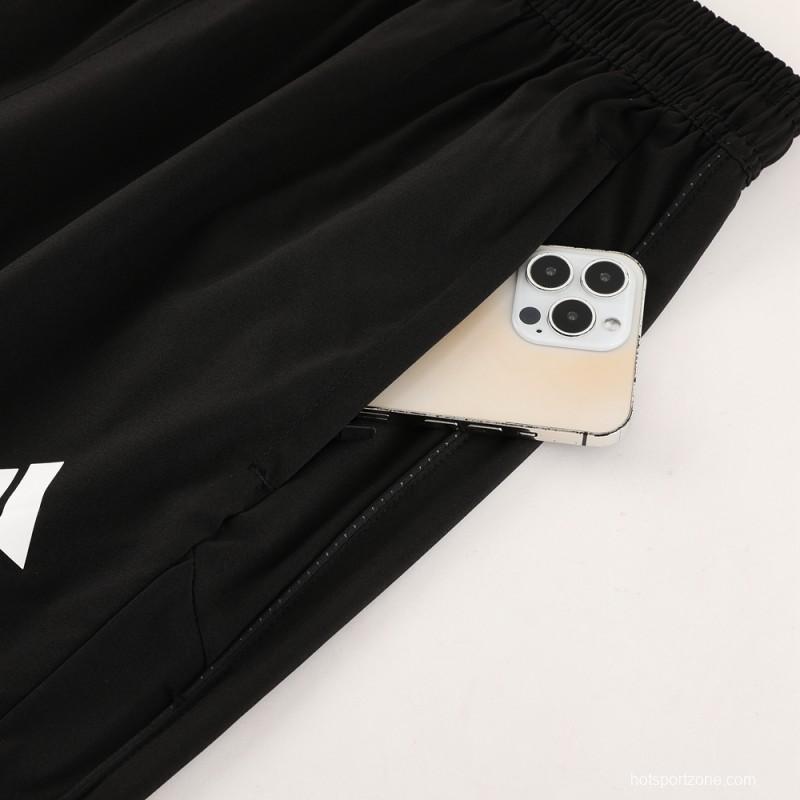 23/24 Adidas Black/White Full Zipper Jacket+Pants