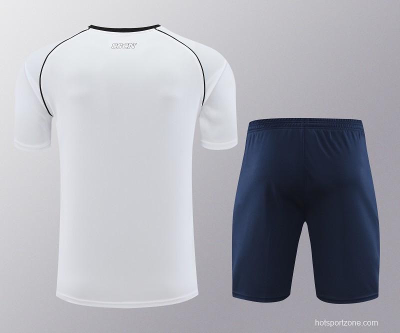 23/24 Napoli White Short Sleeve Jeresy+Shorts