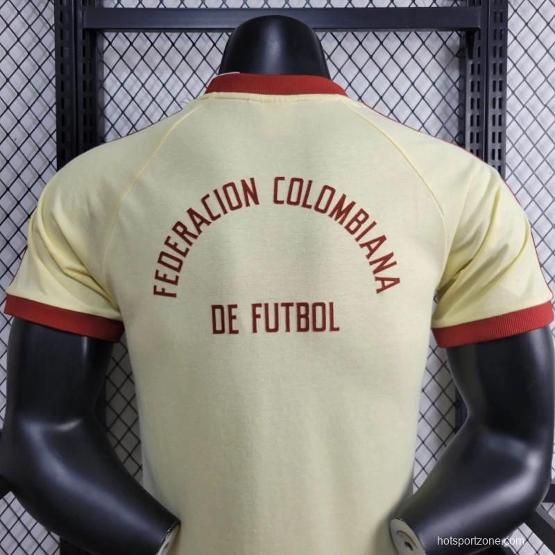 Player Version 2024 Colombia Yellow Casual T-Shirt