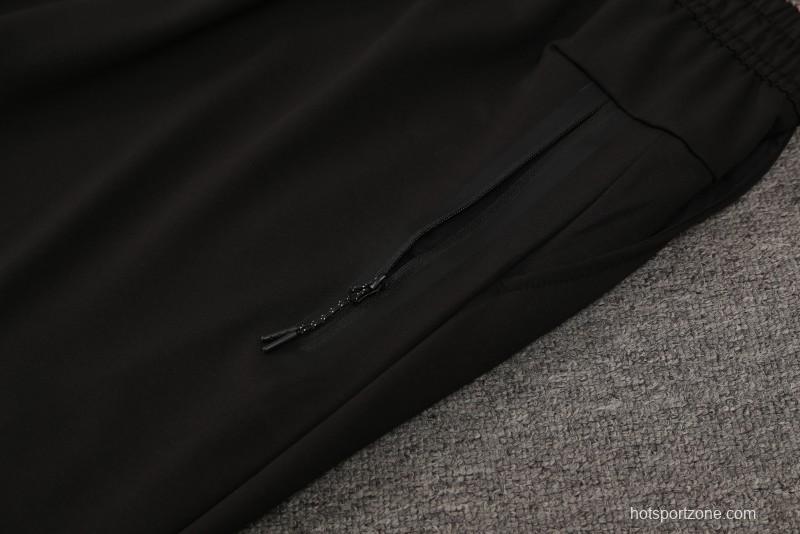 23/24 Chelsea Black Cotton Short Sleeve Jersey+Shorts