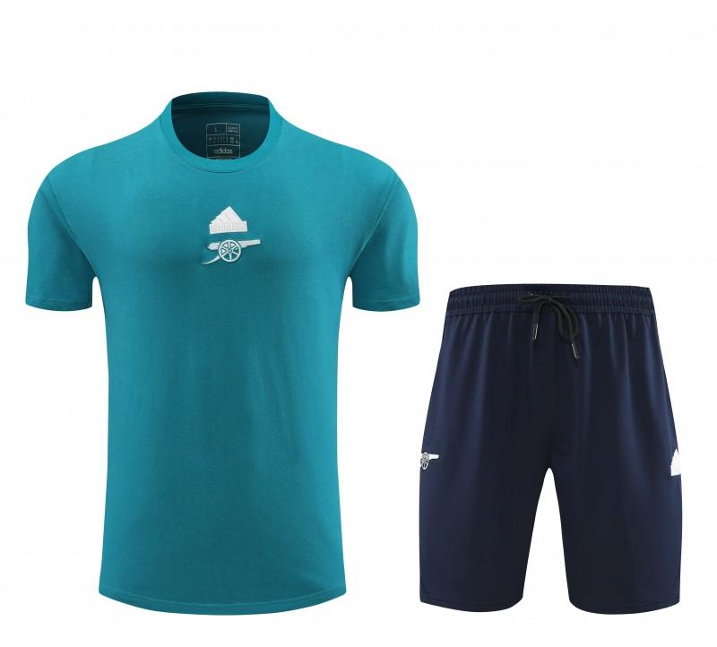 23/24 Arsenal Blue Cotton Short Sleeve Jersey+Shorts