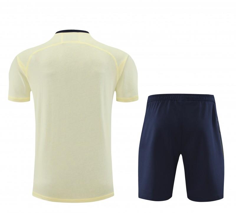 2024 Nike Beige Cotton Short Sleeve Jersey+Shorts